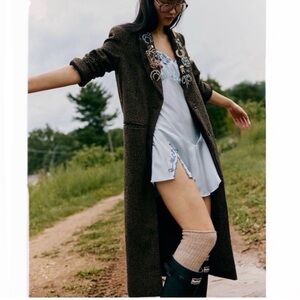 Free People Hailey Tweed Duster coat NWT